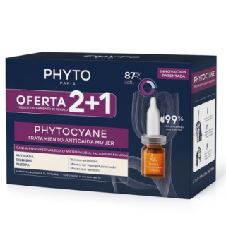 PHYTO COFRE PHYTOCYANE ANTICAIDA MUJER AMPOLLAS 2 + 1 GRATIS