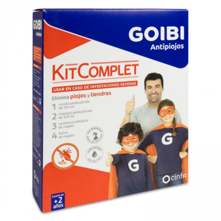 GOIBI PACK ANTIPIOJOS LOCION 125ML + CHAMPU 125 ML + GORRO + LENDRERA