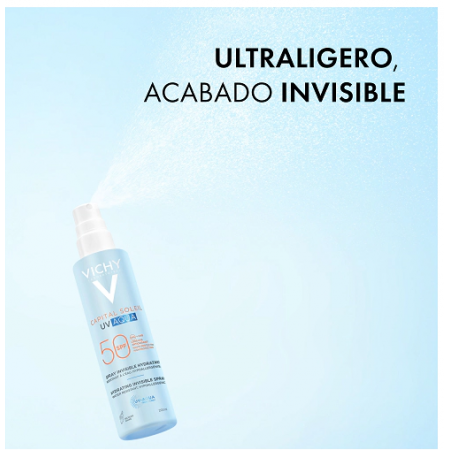 VICHY CAPITAL SOLEIL UV AQUA SPF50+ SPRAY HIDRATANTE INVISIBLE 200 ML