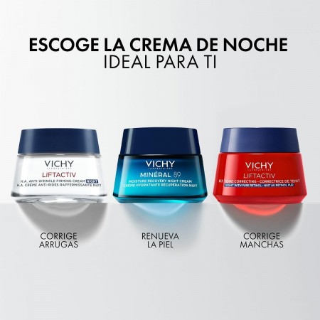 Gama de tratamientos de noche de Vichy para corregir arrugas, renovar la piel o combatir manchas