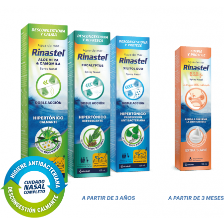 RINASTEL EUCALYPTUS DUO AGUA DE MAR HIPERTONICA SPRAY NASAL 125 ML