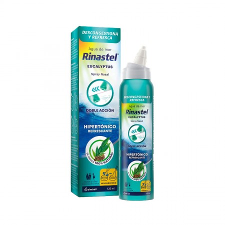 RINASTEL EUCALYPTUS DUO AGUA DE MAR HIPERTONICA SPRAY NASAL 125 ML