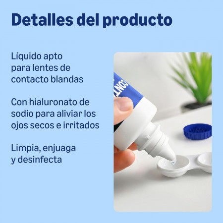 CARE SOLUCION UNICA CON HIALURONATO SODICO PARA LENTES DE CONTACTO 60 ML + PORTALENTES