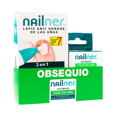 PACK NAILNER LAPIZ ANTIHONGOS UÑAS 2EN1 4ML + REGALO NAILNER ULTIMATE FORTALECEDOR 10ML