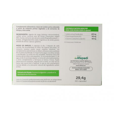 CARBOACTIV (CARBON ACTIVO) ALIVIO DE LOS GASES 60 CAPSULAS