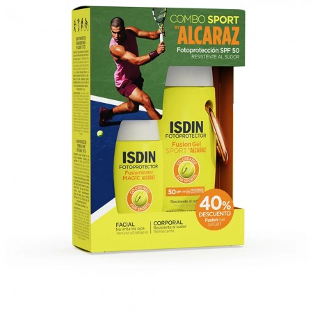 ISDIN FOTOPROTECTOR PACK SPORT ALCARAZ: FUSION WATER MAGIC 50ML + FUSION GEL SPORT SPF50+ 100ML