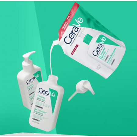 CERAVE PACK GEL LIMPIADOR ESPUMOSO 473 ML + RECARGA GEL LIMPIADOR ESPUMOSO 473ML