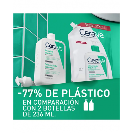 CERAVE PACK GEL LIMPIADOR ESPUMOSO 473 ML + RECARGA GEL LIMPIADOR ESPUMOSO 473ML