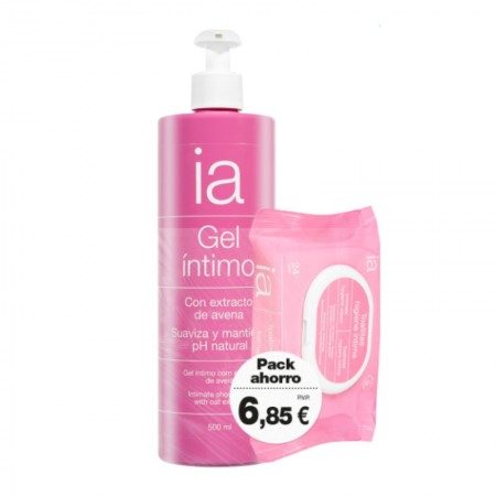 INTERAPOTHEK PACK GEL INTIMO 500ML + TOALLITAS HIGIENE INTIMA 24 UNIDADES