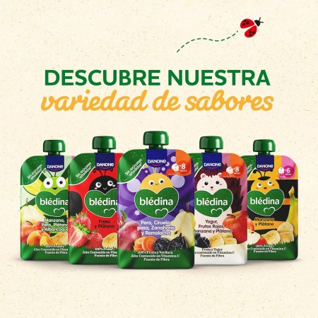 DANONE BLEDINA POUCH PERA, CIRUELA PASA, ZANAHORIA Y REMOLACHA 100 G