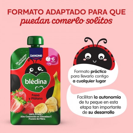 DANONE BLEDINA POUCH DE FRESA Y PLATANO 100 G
