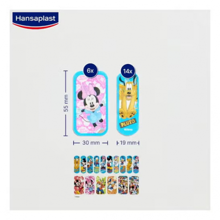 HANSAPLAST DISNEY APOSITO ADHESIVO MICKEY MOUSE 20 UNIDADES
