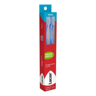 LACER DUPLO CEPILLO DENTAL ADULTO TECHNIC MEDIO 2 CEPILLOS