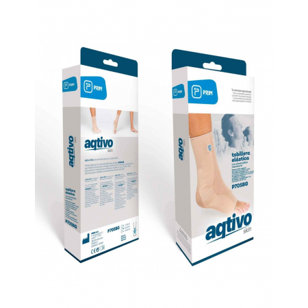 PRIM AQTIVO SKIN TOBILLERA ELASTICA CON ALMOHADILLAS MALEOLARES TALLA S