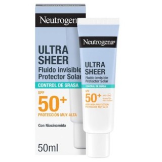 NEUTROGENA ULTRA SHEER FLUIDO INVISIBLE OIL CONTROL DE GRASA SPF50 50 ML