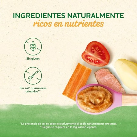 DANONE BLEDINA TARRITO DE TOMATES PATATAS ZANAHORIA Y TERNERA 200 G