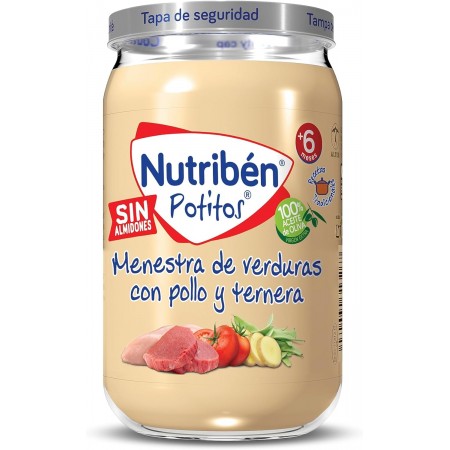 NUTRIBEN POTITO JAMON Y TERNERA CON MENESTRA DE VERDURAS 235 G
