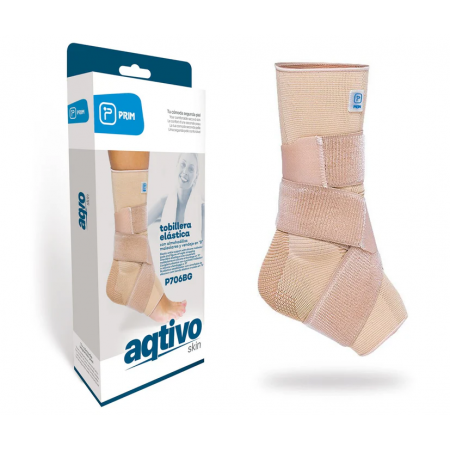 PRIM AQTIVO SKIN TOBILLERA ELASTICA CON ALMOHADILLAS MALEOLARES Y VENDAJE EN 8 TALLA M