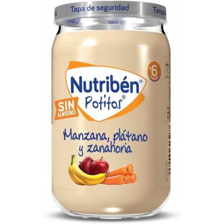 NUTRIBEN MANZANA PLATANO Y ZANAHORIA 1 POTITO 235 G