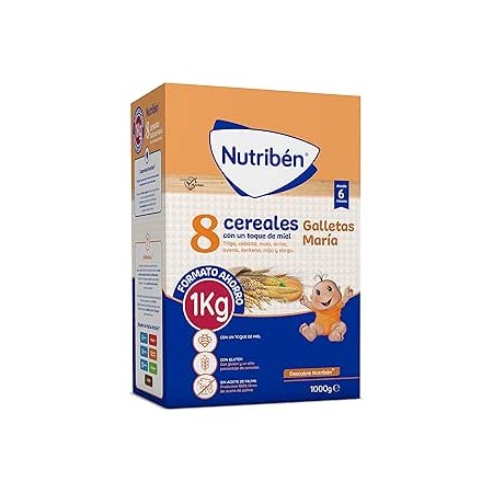 NUTRIBEN 8 CEREALES TOQUE MIEL Y GALLETAS MARIA 1KG