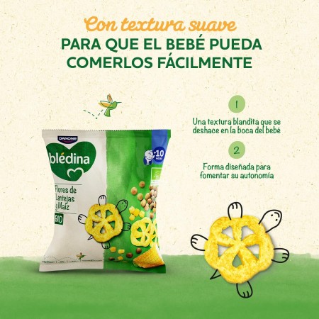 DANONE BLEDINA BIO SNACK FLORES DE LENTEJAS Y MAIZ 20 G