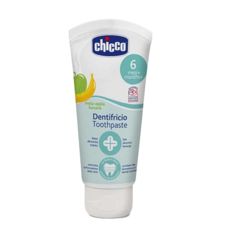 PASTA DENTAL INFANTIL CHICCO PACK AHORRO 50ML + 50 ML SABOR PLATANO/MANZANA