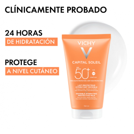 VICHY CAPITAL SOLEIL PROTECTOR FAMILIAR SPF50 LECHE HIDRATANTE INVISIBLE 150 ML