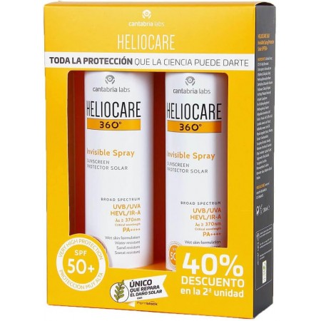 HELIOCARE 360º DUPLO 2º UD 40% PROTECTOR SPF50 SOLAR INVISIBLE SPRAY 2 X 200ML