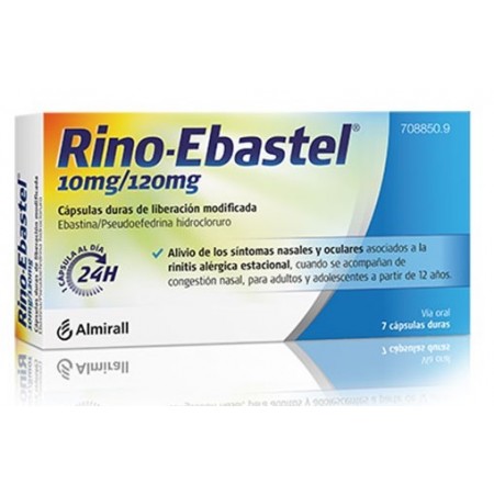 RINO EBASTEL 10/120 MG 7 CAPSULAS DE LIBERACION MODIFICADA