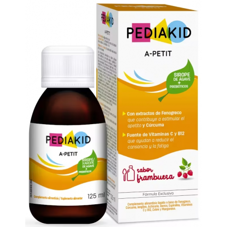 PEDIAKID APETITO TONO JARABE SABOR FRAMBUESA 125 ML