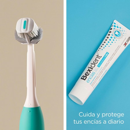 BEXIDENT BALENE CEPILLO DENTAL ELECTRICO SONICO DUAL DUREZA MEDIA COLOR AGUAMARINA