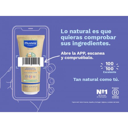 MUSTELA ACONDICIONADOR 2 EN 1 DESENREDANTE Y NUTRITIVO 200 ML
