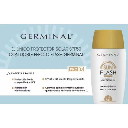 GERMINAL SUN FLASH SPF 50+ PROTECTOR SOLAR DOBLE EFECTO FLASH 50 ML