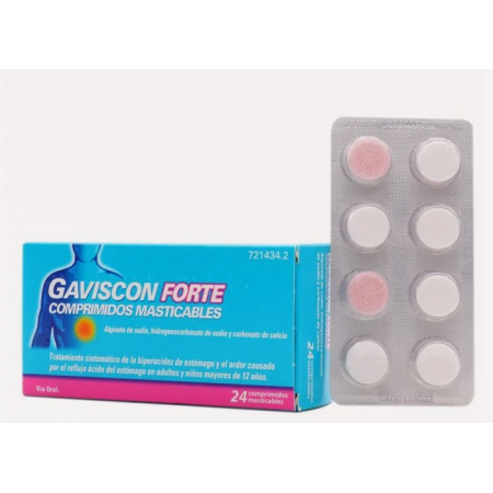 GAVISCON FORTE 24 COMPRIMIDOS MASTICABLES