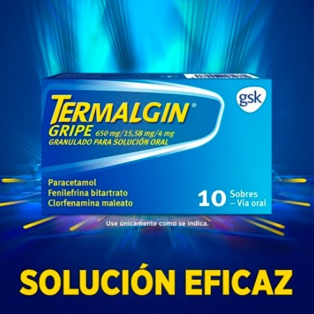 TERMALGIN GRIPE 650/4/10 MG 10 SOBRES GRANULADO SOLUCION ORAL