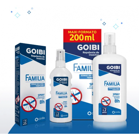 GOIBI FAMILIA FORTE REPELENTE DE INSECTOS MAXI FORMATO SPRAY 200 ML