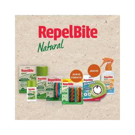 REPELBITE NATURAL PARCHES REPELENTE INSECTOS DE CITRONELA ADHESIVO 24 PARCHES