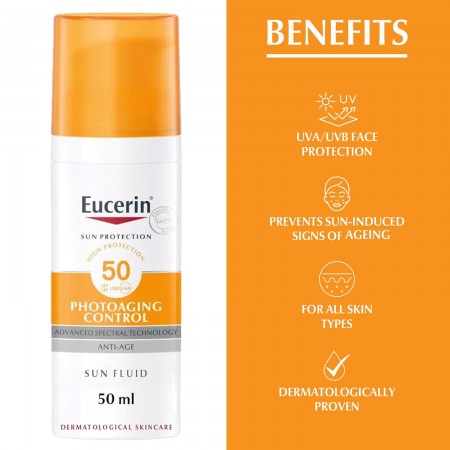 EUCERIN SUN PROTECTION 50+ ANTIEDAD FLUIDO 50 ML