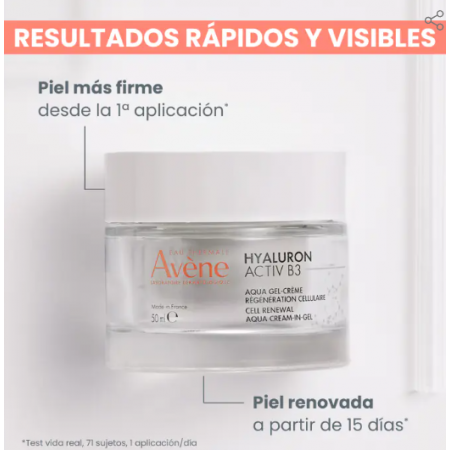 AVENE HYALURON ACTIV B3 AQUA GEL CREMA REGENERADORA CELULAR 50 ML