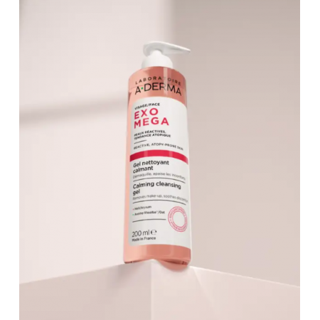 A-DERMA EXOMEGA FACIAL GEL LIMPIADOR CALMANTE 200 ML