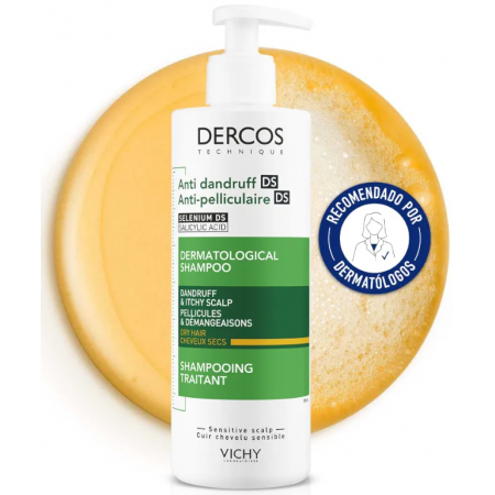 DERCOS CHAMPU ANTICASPA CABELLO SECO 390 ML
