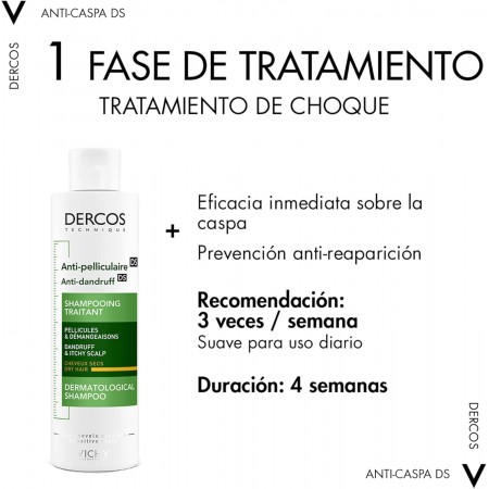 DERCOS CHAMPU ANTICASPA CABELLO SECO 390 ML