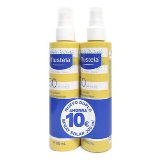 MUSTELA DUPLO SPRAY SOLAR ALTA PROTECCION SPF50 2 X 200ML
