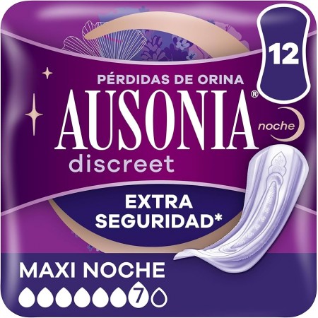 AUSONIA DISCREET MAXI NOCHE 12 COMPRESAS