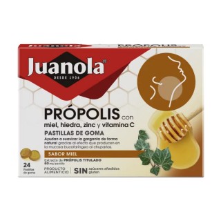 JUANOLA PROPOLIS HIEDRA PASTILLAS MIEL 24 PASTILLAS