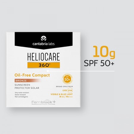 HELIOCARE 360º SPF 50+ OIL-FREE COMPACT PROTECTOR SOLAR 10 G COLOR BRONZE
