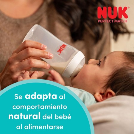 NUK TETINA SILICONA ANTICOLICO PERFECT MATCH T-FLOW CONTROL +6 MESES 2 UNIDADES