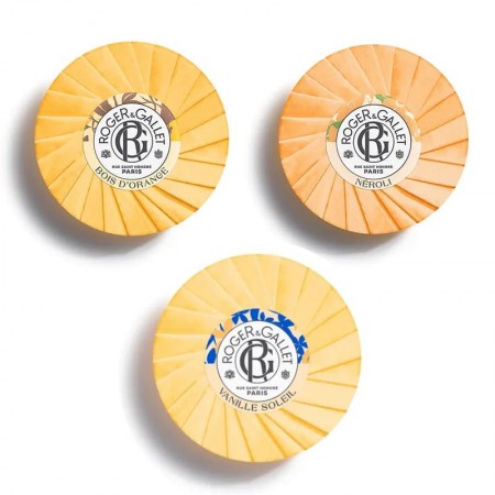 ROGER & GALLET SET PASTILLAS PERFUMADAS DE  JABON VAINILLE S + NEROLI + B D'ORANGE 3 X 100 GR
