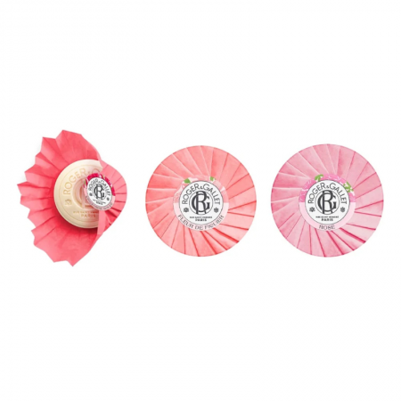 ROGER & GALLET SET PASTILLAS DE JABON FLEUR DE FIGUIER + GINGER ROUGE + ROSE 3 X 100GR