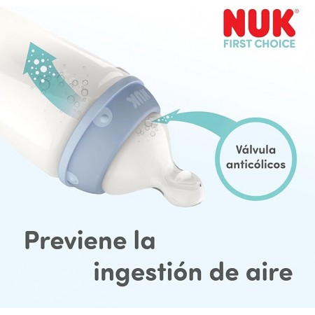 NUK BIBERON SILICONA TALLA M 3M+ 300 ML